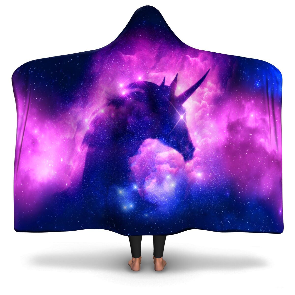 Unicorns of Galaxy - Hooded Blanket
